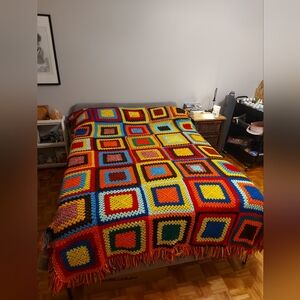 Vintage knitted blanket